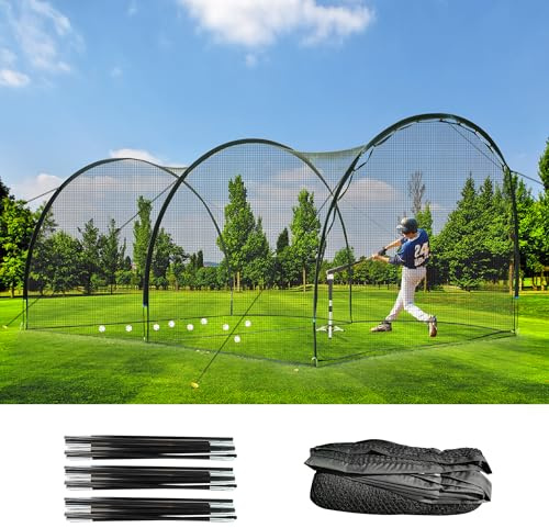 ORIENTOOLS Baseball Schlagkäfig Netz, 6 m Baseball Trainingskäfignetz aus Polyester, Baseball, Softball für Outdoor Training