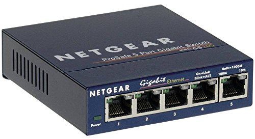 NETGEAR LAN Switch 5 Port, Unmanaged Gigabit Netzwerk Switch GS105GE | Plug-und-Play, Leiser Betrieb, Desktop/Wandmontage