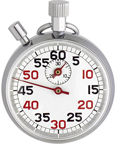 TFA Dostmann Mechanische Stoppuhr aus Edelstahl, 38.1022, zur Zeitmessung, für Sportarten (100m Lauf, Schwimmen, Sprints) geeignet