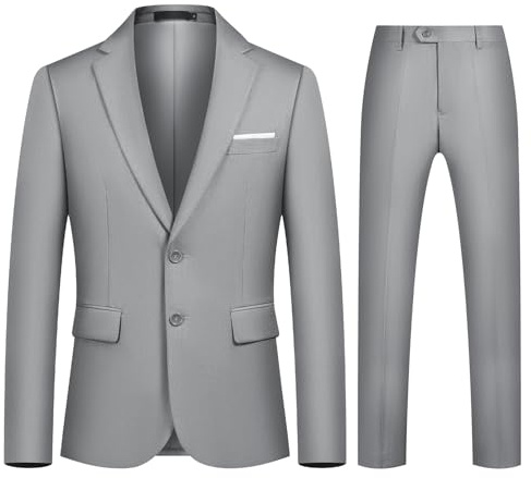 Autsel Anzug Herren 2 Teilig Slim Fit Business Herrenanzug Sakko Hose | Formal Dinner Suit, Hochzeit, 2-Teilig, Casual, Tuxedo, Dress Set, Outwear, Jacket, Clothing