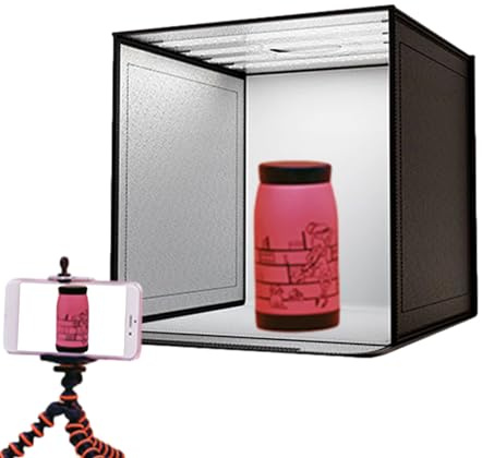 Generic Fotobox, 40 x 40 cm, Studio-Lichtbox mit dimmbaren Farben, Fotohintergrund, tragbares, faltbares Fotografie-Set
