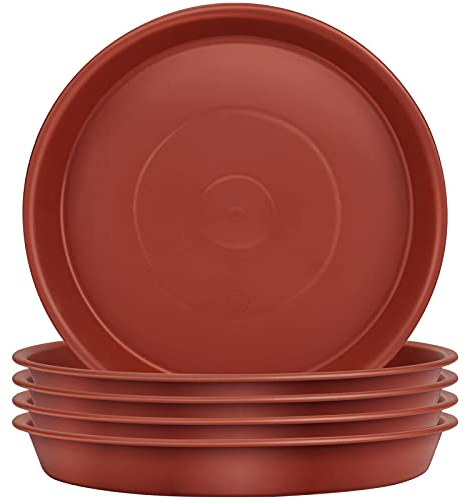 TStarJungle 5 Stück Blumentopf Untersetzer, Untersetzer für Blumentöpfe, Kunststoff Blumenuntersetzer für Innen- und Außenpflanzen - 14cm