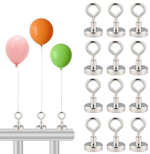 Luftballon Beschwerer, 12 Stück Ballongewichte, Magnet Ballonständer, Ballon Gewicht für Heliumballons, Party Zubehör für Hochzeiten, Geburtstage, Weihnachten, Halloween