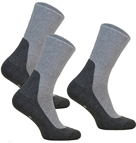 3 Paar Diabetiker Socken ohne Gummibund MEDIC DEO COTTON. Extra Weit Baumwolle Medizin Socken Herren und Damen