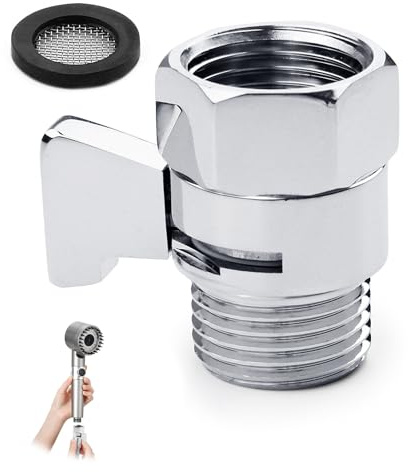 Yewseas Duschkopf Absperrventil Eckventil, Wasser absperrventil 1/2 zoll Messing Ersatzteil G 1/2 Poliert Chrom, für Duschköpfe Handbrausen Brausearme K1140B3-CH