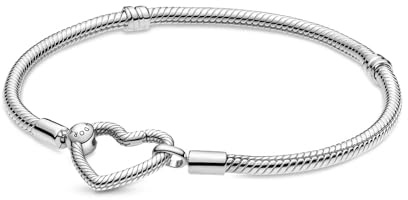 PANDORA Armband Moments Herzverschluss silber 599539C00 20 cm