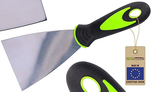 ToolSpace Profi Malerspachtel Spachtel aus rostfreiem Edelstahl - 80 mm | Mit Kunststoffgriff - Maler Werkzeug - Putty Knife - Kunststoffspachtel - Für Wandreparatur Und Renovierung