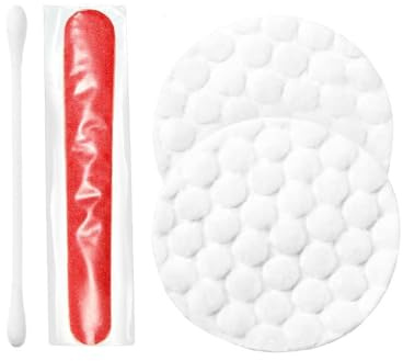 Hotel-Nagelpflege-Set enthält 2 Wattepads, 4 Wattestäbchen und 1 Nagelfeile für Hotels, Make-up, Toilettenartikel, Hotel, Einwegkartons