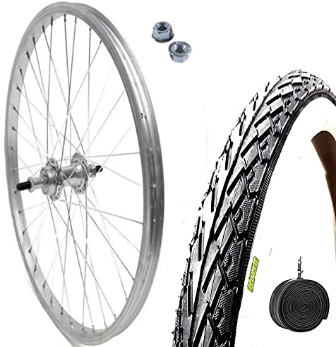 Hinterrad 28 Zoll (51,7 cm) 28 x 1,75 Zoll + Reifen Weiß Schwarz 700 x 35C + Schlauch | Rad 622 x 20 für Fahrrad 7 Gänge