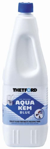 Thetford 30111 Aqua Kem Blue 2 Liter | Toilettenzusatz für Campingtoiletten, Flüssig, Blau, Chemietoiletten-Zusatz, Geruchskontrolle