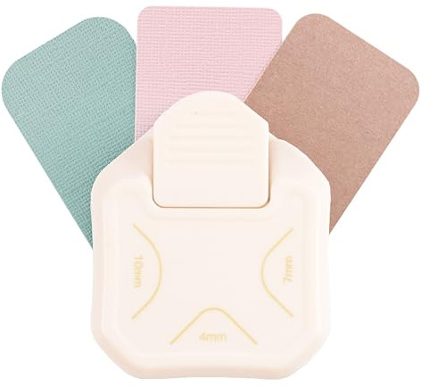 Vaessen Creative 3-in-1 Eckenstanzer 4-7-10mm, Crème