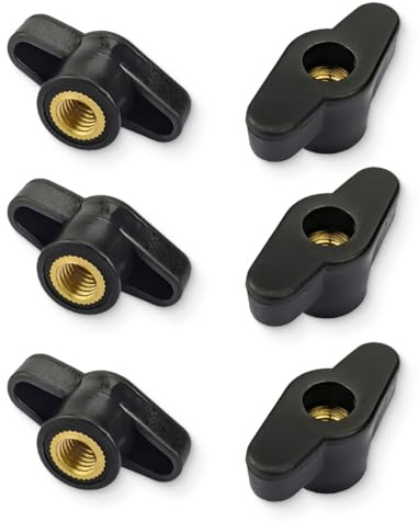 Gerade Klemmmutter M8, Innengewinde Klemmknopf, Rändelmutter, M8 Klemmmutter, Gerade Klemmknopf, Rändelknopf, Rändelgriffmuttern für mechanische, Industrie, Möbel, Elektronische Ausrüstung, 6 Pack