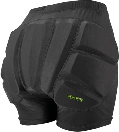Gepolsterte Shorts für Kinder zum Skaten, Jugend-Hüftschutzpolster, Eiskunstlauf-Shorts, Crash-Po-Pads für Steißbein und Hintern (Schwarz, Größe XXS)