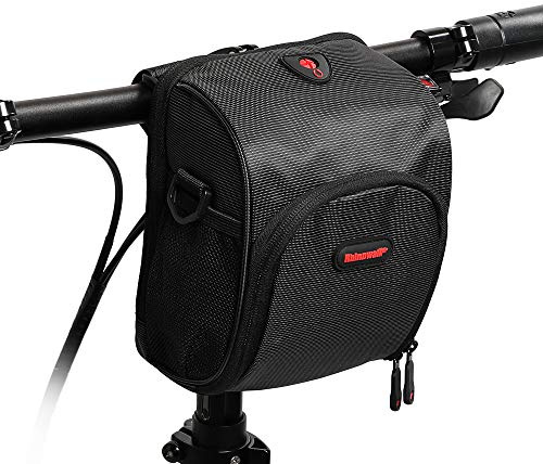 UPANBIKE Fahrrad Lenkertasche, Fahrradtasche Multifunktionale Fahrrad Vorderer Rahmentasche mit Schultergurt und Regen-Abdeckung