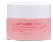 W7 Sweet Dreams Erdbeer Lippenmaske Overnight – Vitamin E, Aloe Vera und Traubenkernöl – Pflegende Lippenmaske – Erdbeer Lip Mask
