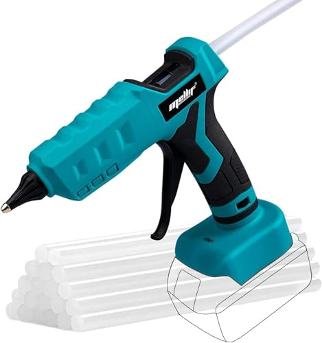Mellif Akku Heißklebepistole GluePen für Makita-Akku 18v, 11mm (inkl. 20 Klebestifte)