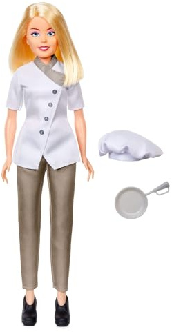 MGA's Dream Ella I AM Modepuppe - Bäckerin - 29 cm große Modepuppe mit Backform - Inklusive Kochjacke und Mütze, für Kinder ab 3 Jahren, Aria
