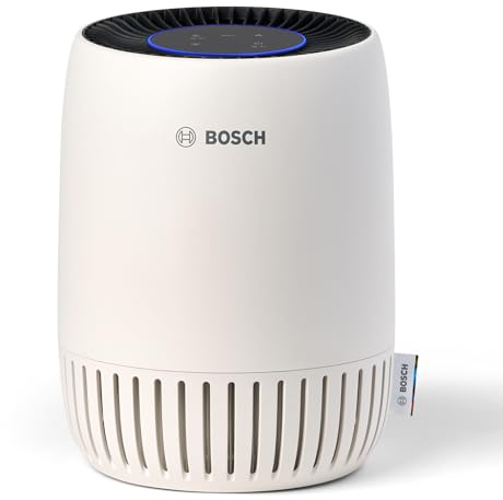 Bosch Air 1000 Luftreiniger - Für Räume bis zu 20 m² - Entfernt effizient Schadstoffe - Mit 3-in-1 Luftfilter, Smart Sensor, Automatikmodus, Ruhemodus (< 25 dB(A)) - CADR: 100 m³/h