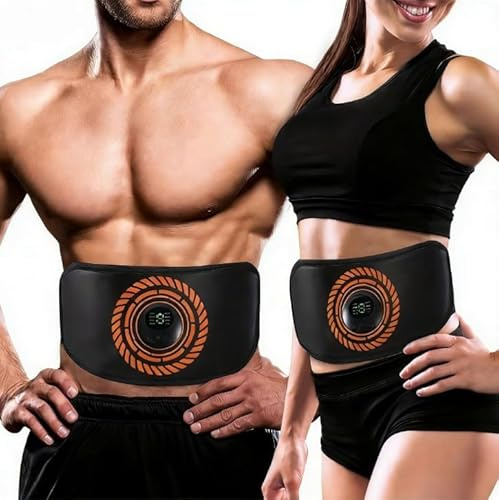 COODAY EMS Trainingsgerät, EMS Bauchmuskeltrainer,Elektrischer EMS-Bauchmuskeltrainer-Gürtel mit 20 Programmen,Bauchtrainer Ganzkörper ABS/Bauch/Arm/Po Trainer, Männer und Frauen