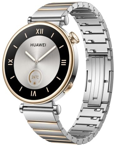 HUAWEI Watch GT 4 Smartwatch, Bis zu 14 Tage Batterielaufzeit, Kompatibel mit iOS und Android™, Herzfrequenzmessung, Sportuhr, SpO2 und GPS, +6 Monate erweiterte Garantie, 41MM, Silber