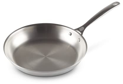 LE CREUSET Unbeschichtete flache Pfanne aus 3-ply PLUS Edelstahl, 20 cm, 96600220000100