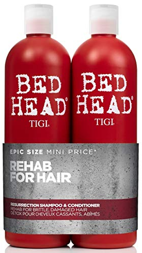 Bed Head by TIGI | Resurrection Shampoo und Conditioner Set | Haarpflege für sprödes und strapaziertes Haar | Kraftvolle, regenerierende Pflegeformel | 2 x 750 ml