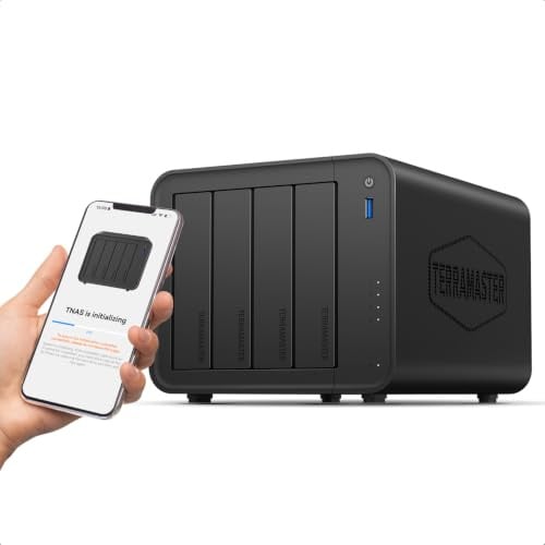 TERRAMASTER F4-425 4-Bay NAS Intel x86 Quad-Core CPU 4GB RAM (Diskless) | 2.5GbE Port, 4K Transcoding, AI Photo Management, Multimedia-Server für Home Users