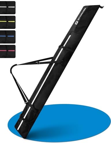 STYNGARD Skitasche mit Rolltop [140 cm bis 200 cm] - Skisack aus robustem Material mit hochwertigen Reisverschlüssen - Ski Bag Modell Helsinki