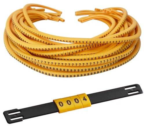 Kabelbeschriftung 0~9 Kabelmarkierer Nummer, Kabel Beschriftung 1,5-2,5mm² | Kabeletiketten 2000 Kapseln, Drahtdurchmesser bis 5mm Insulation Marking,PVC Cable Markers Suitable for power,Computer Room
