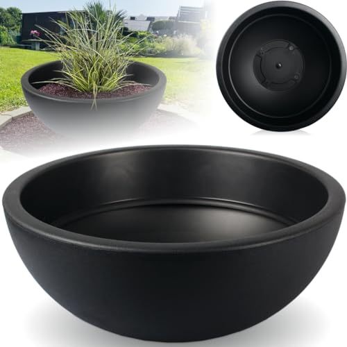 Stimo Pflanzschale rund Anthrazit Grau 40cm Blumen Schale