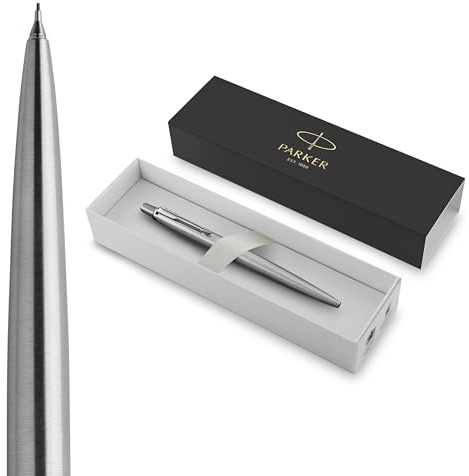 Parker Jotter Druckbleistift | Edelstahl mit Chromzierteilen | 0,5mm | HB #2 | Geschenkbox