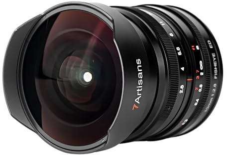 7artisans 10 mm F2,8 Vollformat-Fischaugenobjektiv, Ultra-Weitwinkel-Fischaugenobjektiv, 178° manueller Fokus für Sony E-Mount spiegellose Kameras