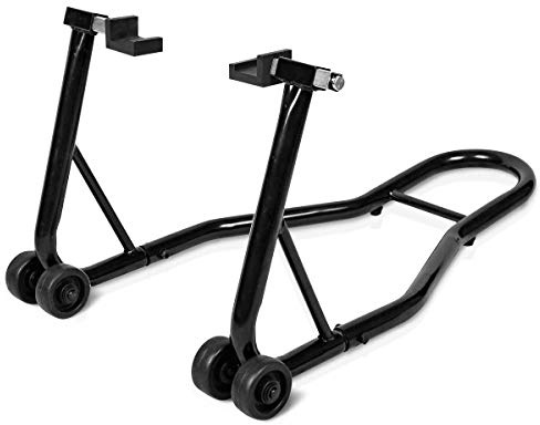 GOPLUS Motorradständer Hinten, Montageständer Farbwahl, Motorradhalter Hinterradständer Radständer Radhalter für Hinterrad (Schwarz)