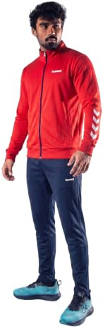 hummel Promo Poly Suit Trainingsanzug Herren - Tracksuit, Sportanzug & Freizeitanzug - 2-Teiliger Jogginganzug mit Jogginghose & Trainingsjacke - aus 100% Polyester mit Glatter Oberfläche