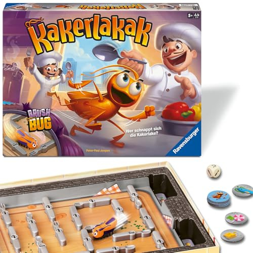 Ravensburger 20800 - Kakerlakak - Aktionsspiel mit elektronischer Kakerlake für Groß und Klein, für 2-4 Personen, geeignet ab 5 Jahren