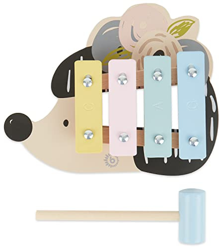 Bieco Xylophon für Babys in Igelform | Musikinstrument für Kinder ab 1 Jahr