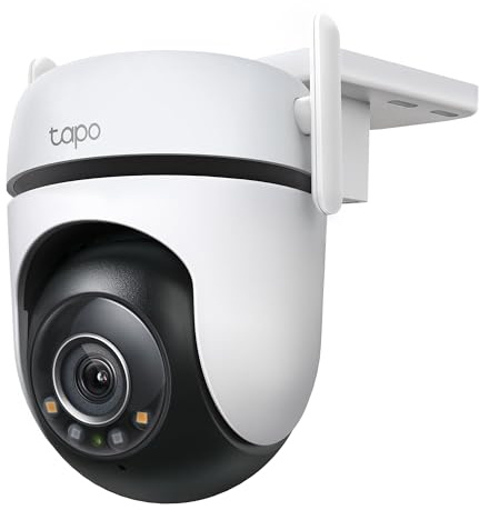 Tapo TP-Link C520WS Überwachungskamera Außen, Starlight Farbe Nachtsicht,360° Kamera aussen, 2K 4MP, 2 leistungsstarke Antennen,IP66 wetterfest, Sicherer lokaler&Cloud-Speicher, AI-Erkennung, APP