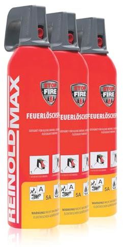 Waidmeister Premium Feuerlöschspray – 3er Set - 750ml – Stopfire – Autofeuerlöscher – REINOLDMAX – wiederverwendbar – geeignet für Fettbrände –3 x 750g (3)