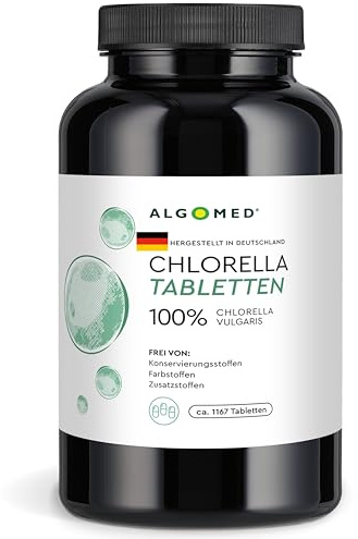 Algomed ® Chlorella Tabletten aus Deutschland - ca. 1167 Premium Chlorella Presslinge - 100% rein, ohne Zusätze - laborgeprüft, kontrolliert & vegan - (1 x 350 g)