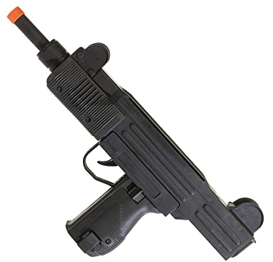 W WIDMANN MILANO Party Fashion - Uzi Maschinenpistole mit Schussgeräusch, Gewehr mit Soundeffekt, Kostüm Zubehör für Karneval
