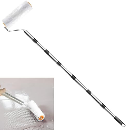 Entlüftungsroller Stachelwalze 204cm, Abnehmbarer Einziehbar Stachelwalze Ausgleichsmasse, Entlüftungswalze, Entlüftungswalze Set, Bodenbeschichtung Set