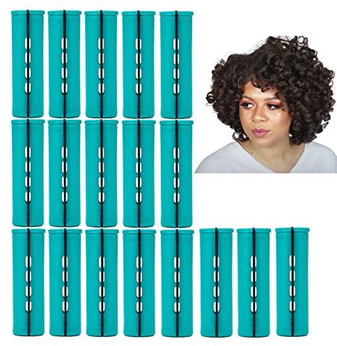 Dauerwellenstangen, Jumbo, extra große Lockenwickler für natürliches Haar, langes kurzes Haar, Styling-Werkzeug, Lockenwickler, Grün, 18 Stück