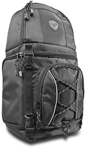 Mantona Loop Fotorucksack - kompakter Kamerarucksack für DSLR Kameras, Fototasche mit innovativem Tragesystem mit Zugriff ohne Absetzen, Kameratasche mit individuell anpassbarem Innenraum