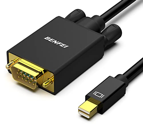 BENFEI Mini DisplayPort auf VGA, 1,8m Vergoldet 1080P Mini DisplayPort(Thunderbolt) zu VGA Kabel für MacBook, Surface Pro usw.
