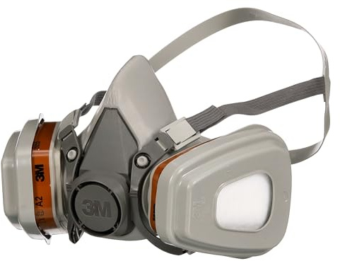 3M Unisex Maske für Farbspritzarbeiten 6002, A2P2, Grau, Einheitsgröße