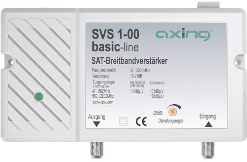 Axing SVS 1-00 Satelliten-Breitbandverstärker (25dB, 47-2200 MHz)