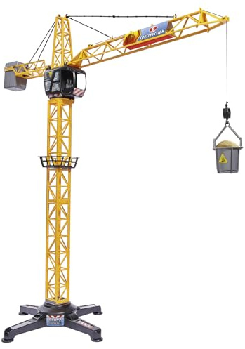 Dickie Toys 203462411 - Mega Crane, Kabelgesteuerter Kran, 1 Meter hoch