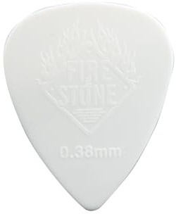 GEWA Plektren, Picks - Nylon - 351 Form Standard - mit Relief-Oberfläche - 0,38 mm, weiß - Set mit 12 Stück
