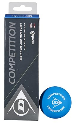 Dunlop Competition Racquetbälle - Squash 57 Bälle (3 Bälle), Blue
