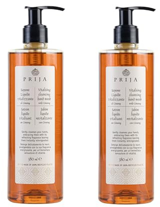 Prija Liquid Soap with Ginseng 2x 380ml Bottle Soap Wellness…